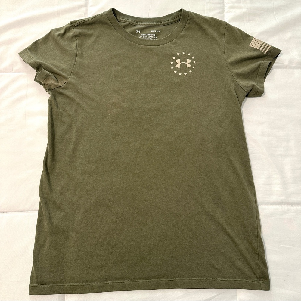 Under Armour Army Green Women's Freedom Short Sleeve Tee
